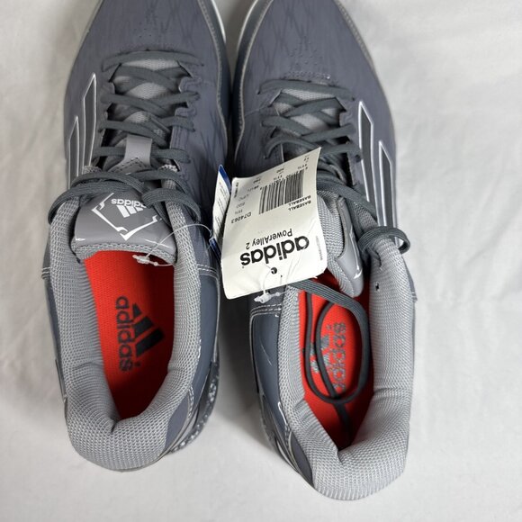 Adidas‎ PowerAlley 2 Baseball Shoes Mens Size 11.5 Metal Cleats D74063 Gray New main image 7